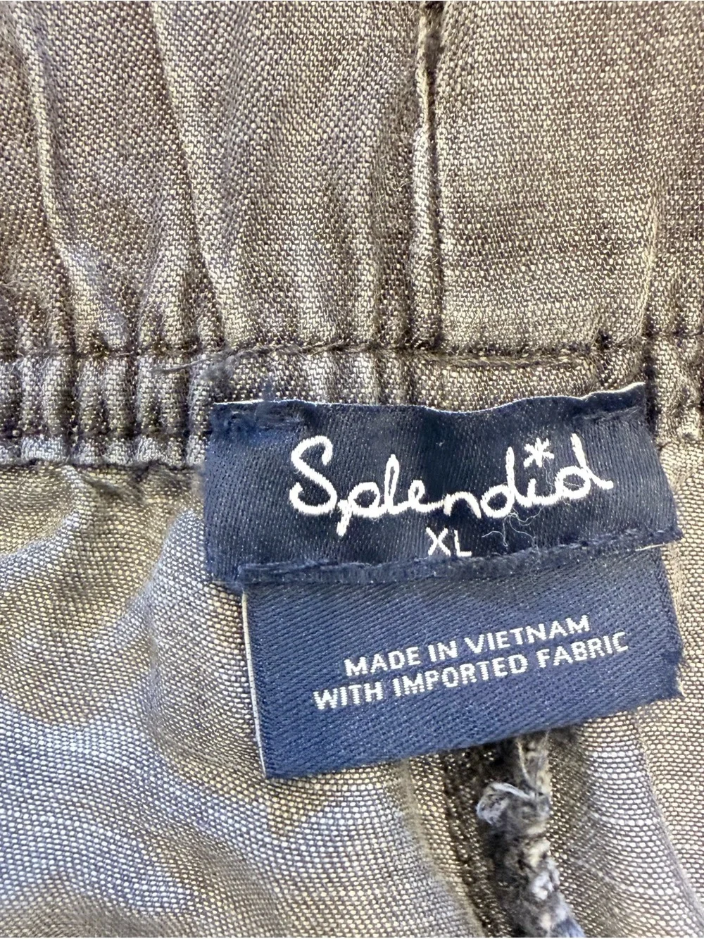 Splendid Women’s Light Gray Wide Leg Crop pants Lyocell Size XL